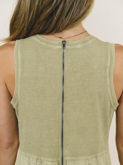 Jungle Beat Cargo Maxi Dress - Sage