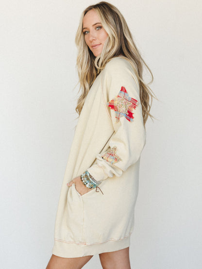 Starfall of Wonder Long Sleeve Dress
 - American Pear