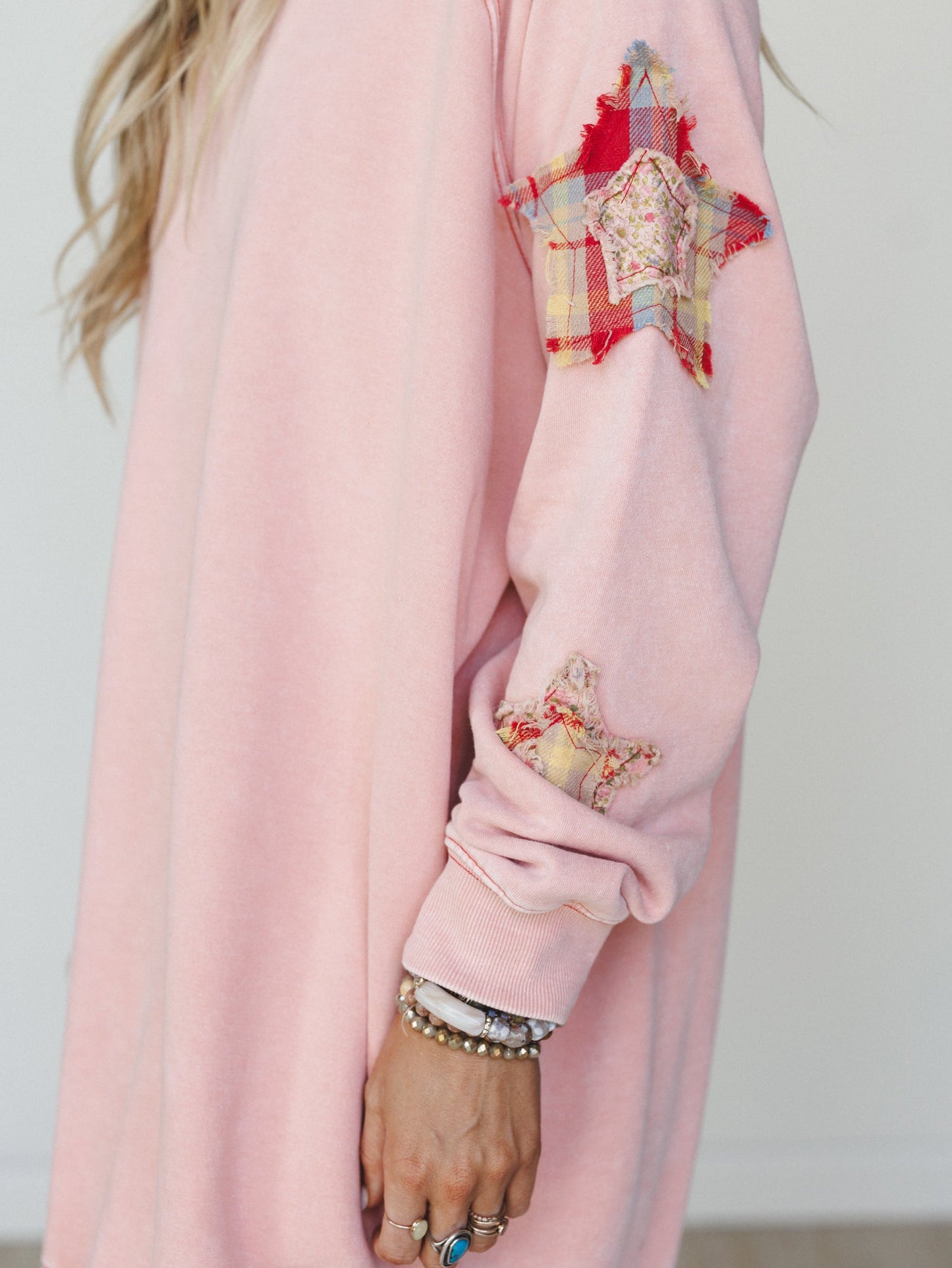 Starfall of Wonder Long Sleeve Dress
 - Blush