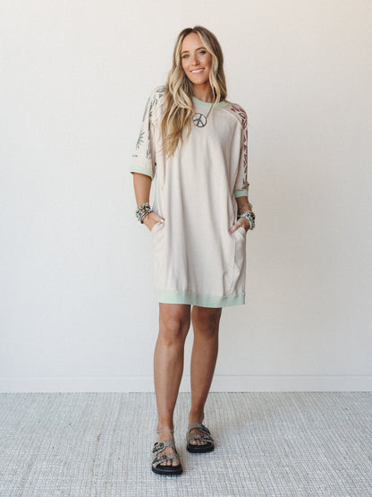 South Beach Sands Tee Dress - Oatmeal