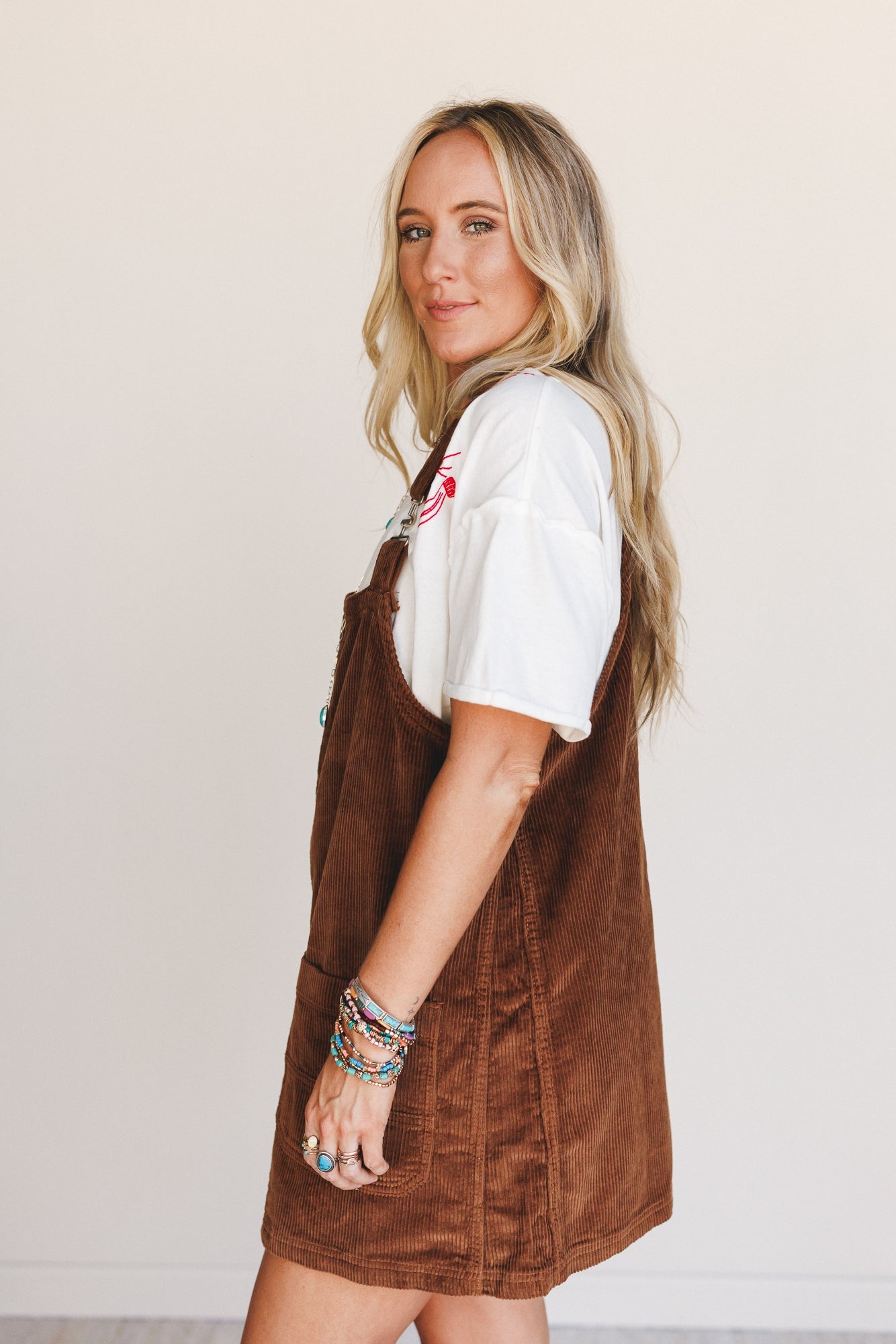 Lou Lou Overalls Dress - Camel