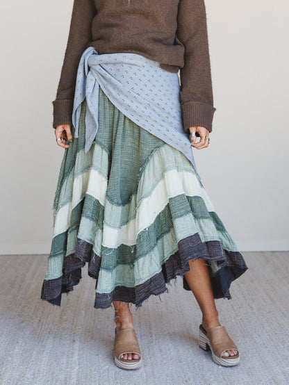 Bohemia Bloom Skirt - Sage