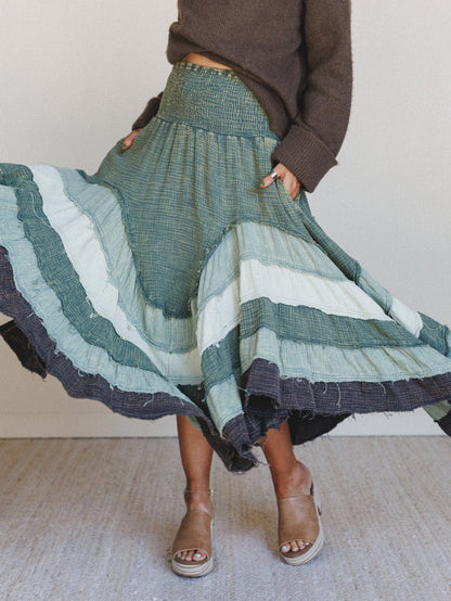 Bohemia Bloom Skirt - Sage