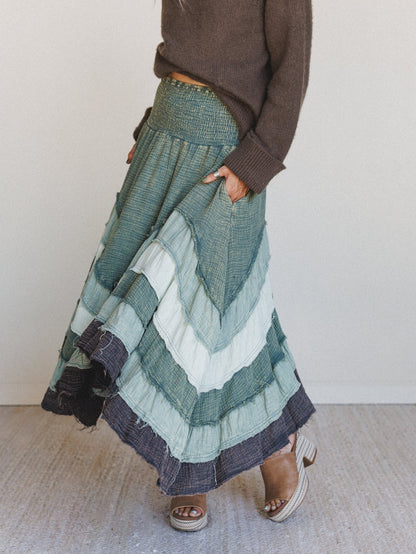 Bohemia Bloom Skirt - Sage