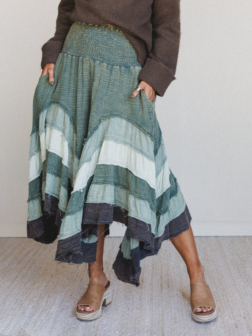 Bohemia Bloom Skirt - Sage