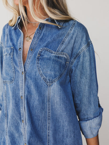 Rodeo Romance Denim Dress - Denim