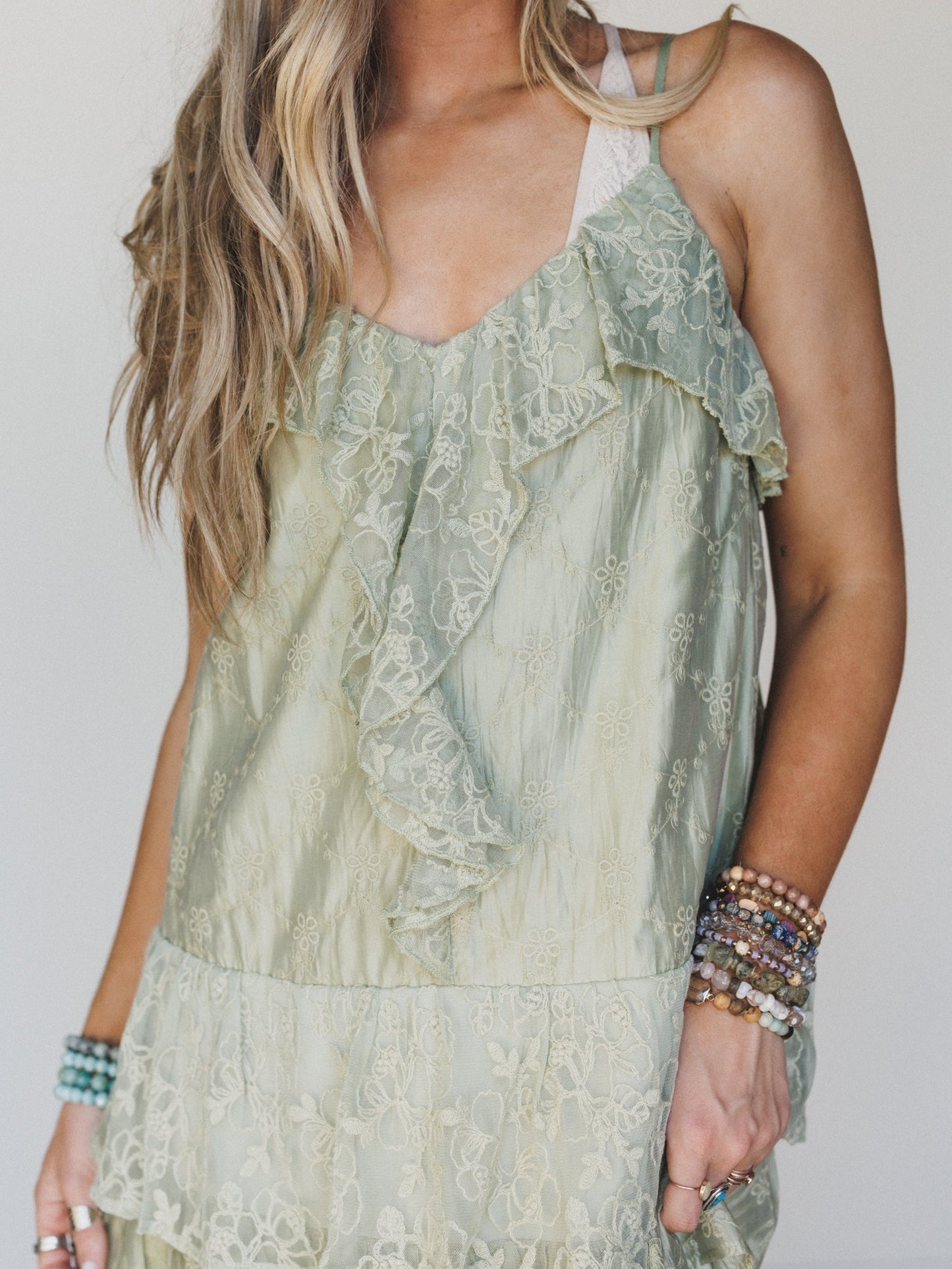 Poems And Stories Dress - Sage Green
