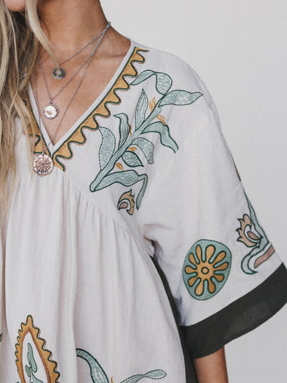Chateau Chic Babydoll Tunic Dress - Sage