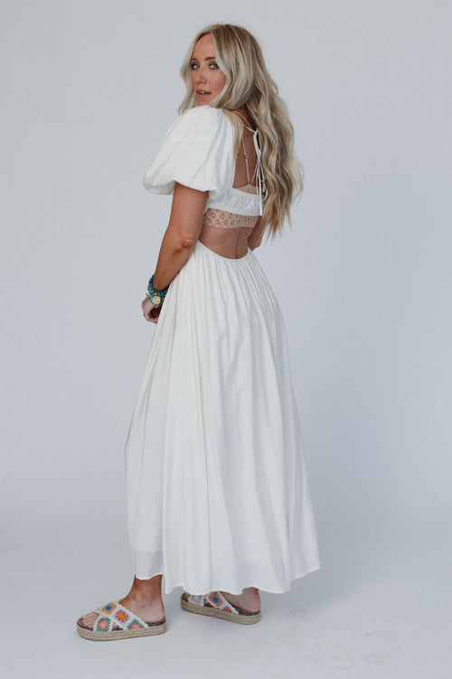 Back Stage Maxi Dress - Ivory