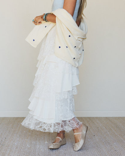 Quiet Getaway Lace Maxi Skirt - Off White