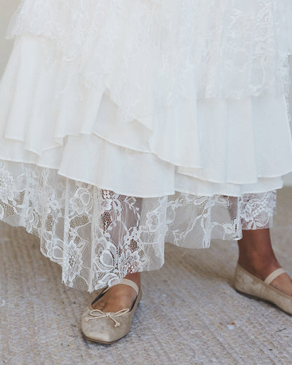 Quiet Getaway Lace Maxi Skirt - Off White