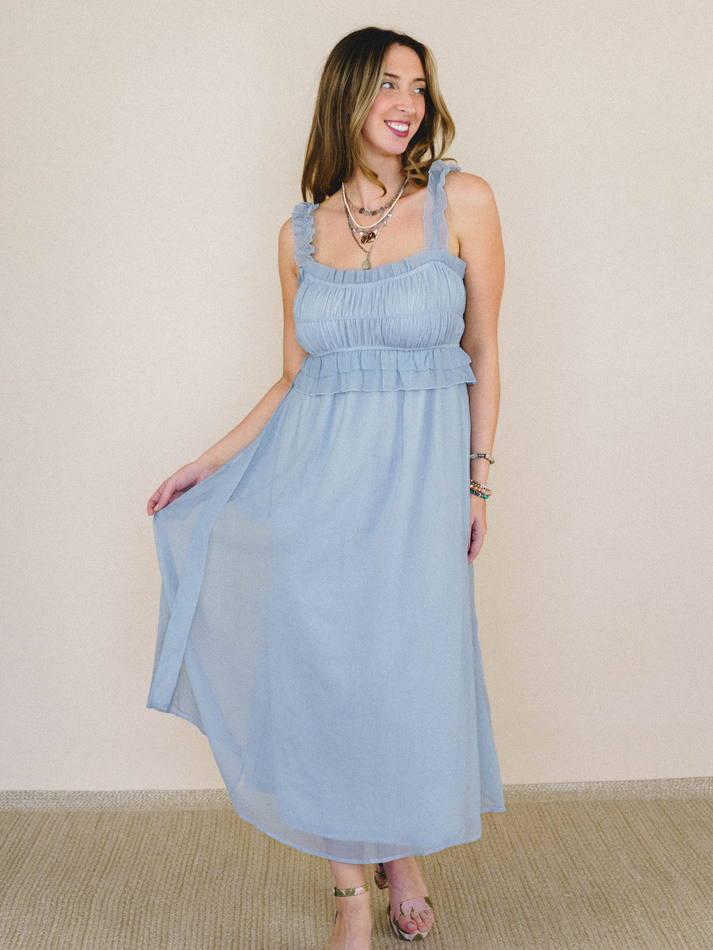 Spring Affair Dress - Pale Blue