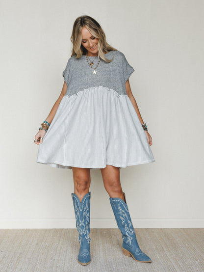 The Nest No Fuss Babydoll Dress - Gray