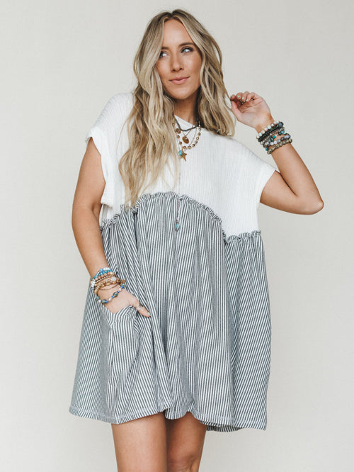 The Nest No Fuss Babydoll Dress - Off White