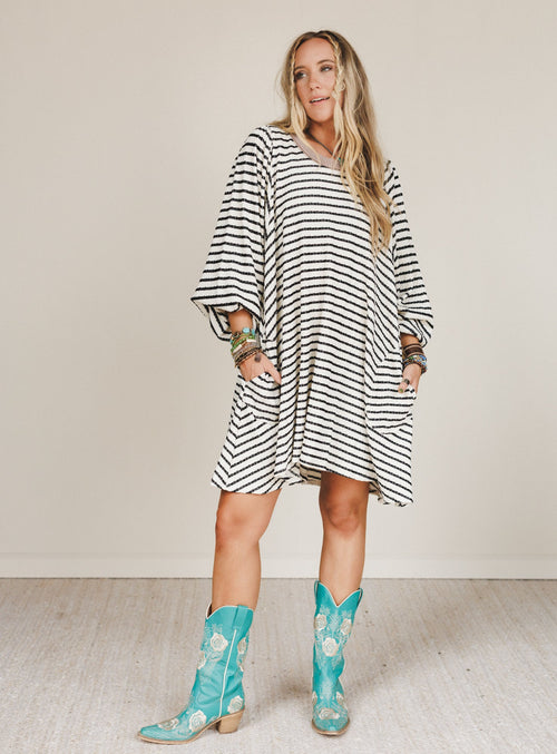 The Nest Good Feels Dress - Black Mocha