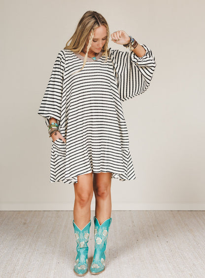 The Nest Good Feels Dress - Black Mocha
