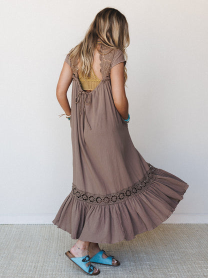 Lavender Loom Dress - Mocha