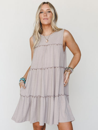 The Nest Dreamy Tiers Dress - Taupe