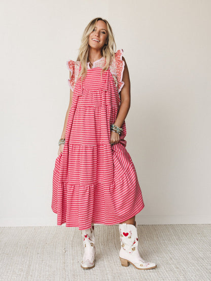 The Nest Under The Palms Dress - Red