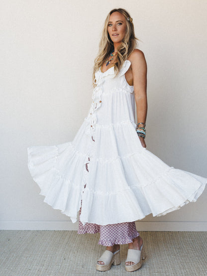 Truffles and Ruffles Dress - Ivory