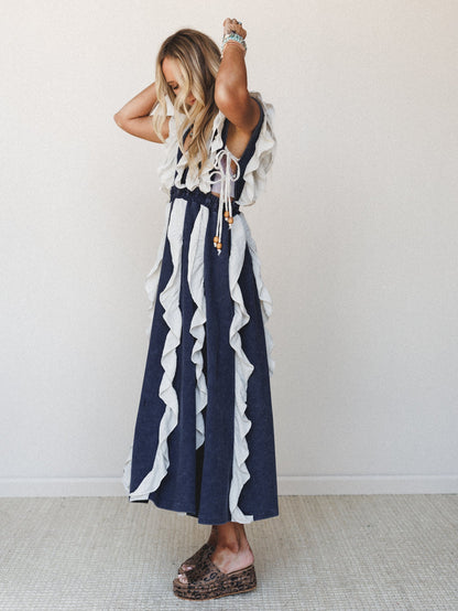 Honey Maple Dress - Washed Blue