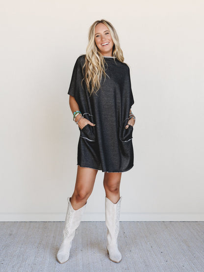 The Nest Laid Back Luxe Dress - Jet Black