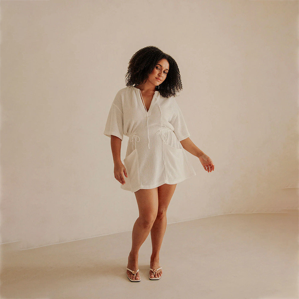 Flowy Solid Cover-Up