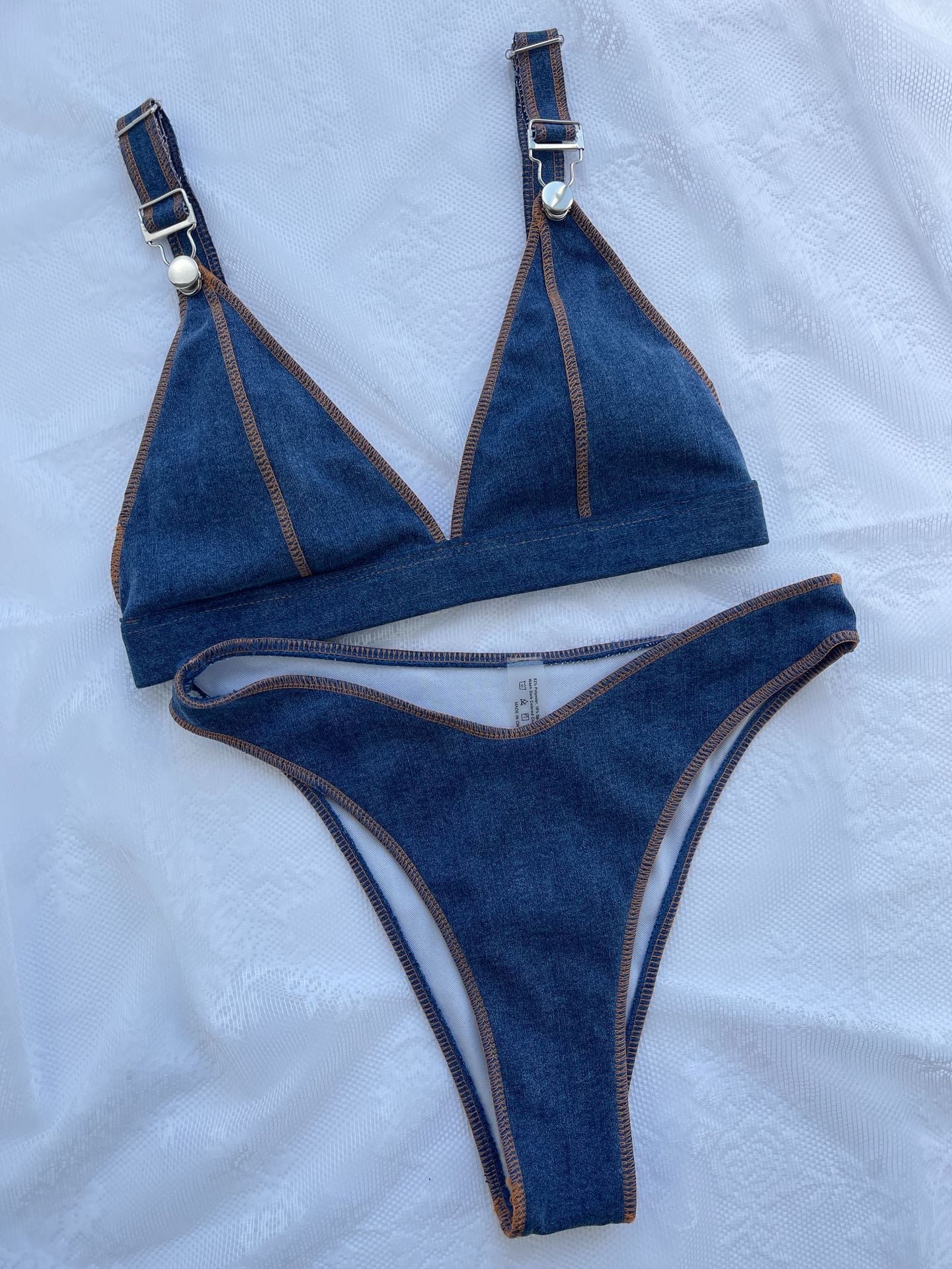 Denim Blue Bikini Set