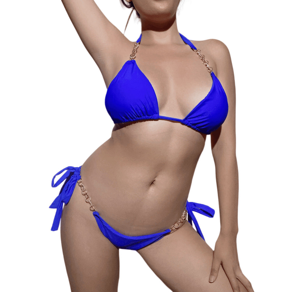 Metal Chain One-Piece Swimsuit