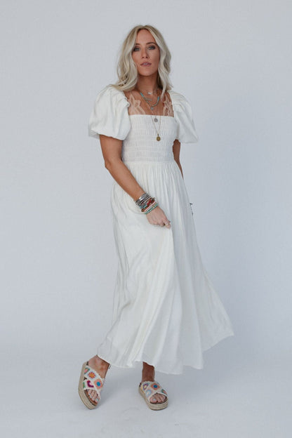 Back Stage Maxi Dress - Ivory