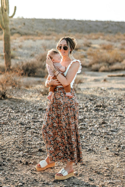 The Nest Daisy Rain Maxi Skirt - Fog Nude