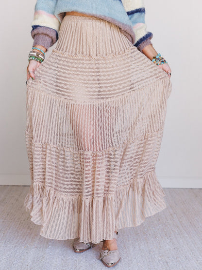 Catch The Drift Skirt - Natural