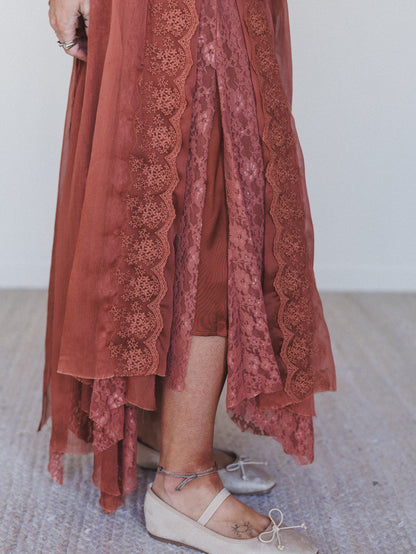 Pixi Disco Maxi Skirt - Chocolate