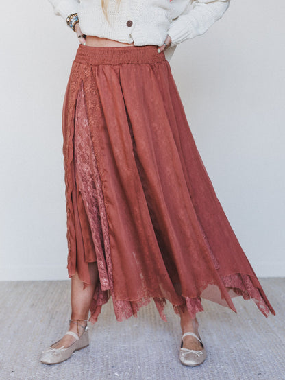Pixi Disco Maxi Skirt - Chocolate