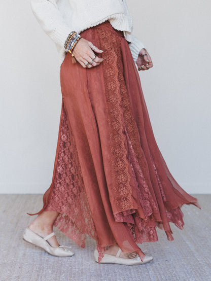 Pixi Disco Maxi Skirt - Chocolate
