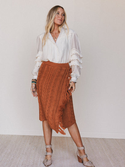 Liz Midi Skirt - Camel