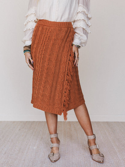 Liz Midi Skirt - Camel