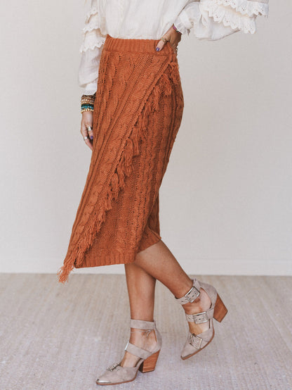 Liz Midi Skirt - Camel