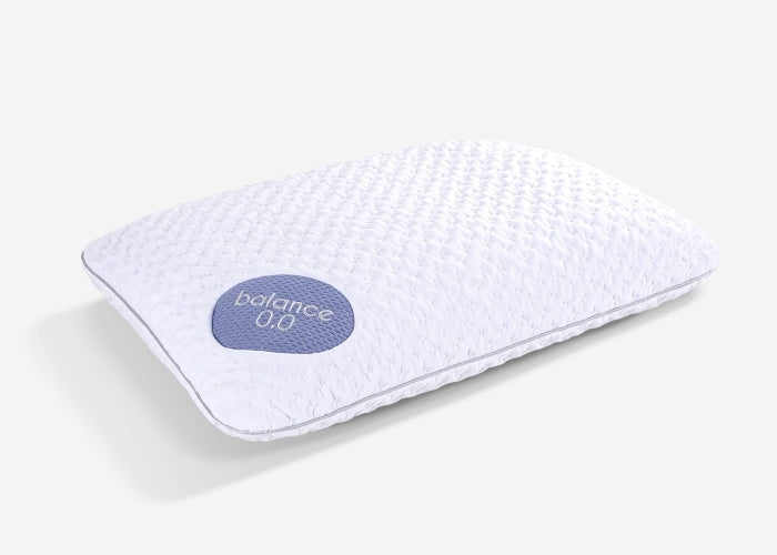 Balance performance pillow, white with oval logo patch on side