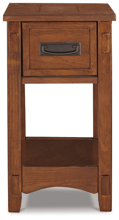 Ashley Furniture - BREEGIN BROWN CHAIR SIDE END TABLE - Dark Brown Wood - Tables - Additional View 2