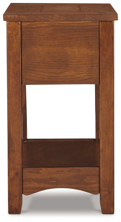 Ashley Furniture - BREEGIN BROWN CHAIR SIDE END TABLE - Dark Brown Wood - Tables - Additional View 5
