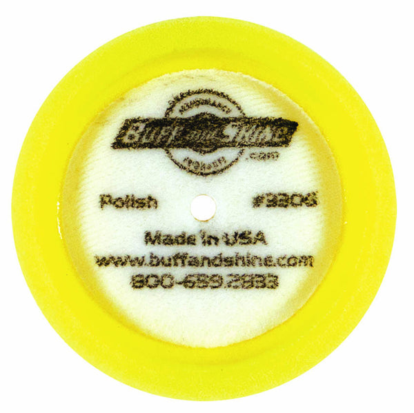 Buff & Shine 3" Yellow Curved Back Foam Grip Pad