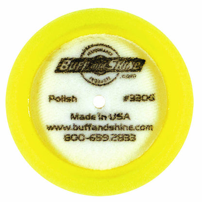 Buff & Shine 3" Yellow Curved Back Foam Grip Pad