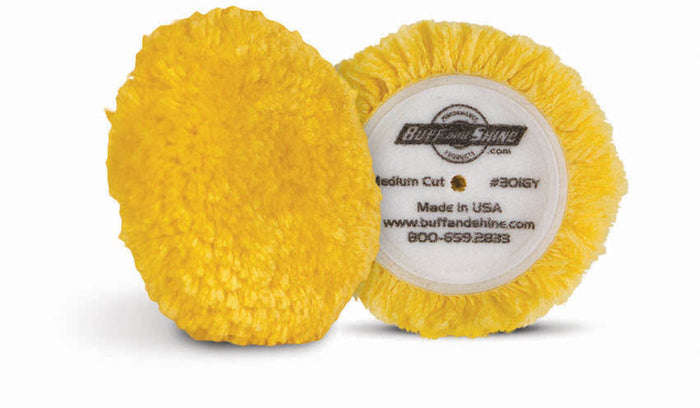 Buff & Shine 3" Yellow Wool Blend Grip Pad