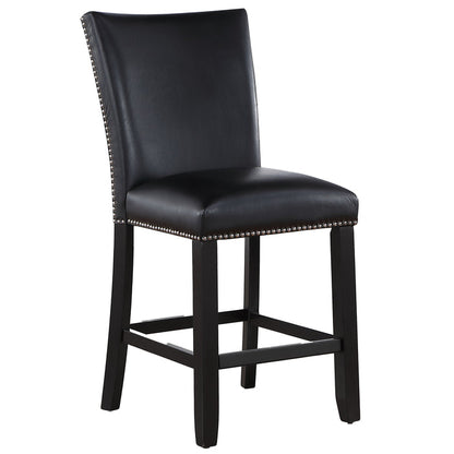 Steve Silver Furniture - Camila - Dining Room Chair - Black Faux Leather|Wood - Chairs