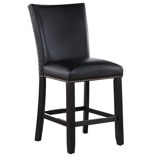Steve Silver Furniture - Camila - Dining Room Chair - Black Faux Leather|Wood - Chairs