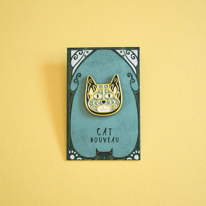 Cat Nouveau Art Meowment Pin