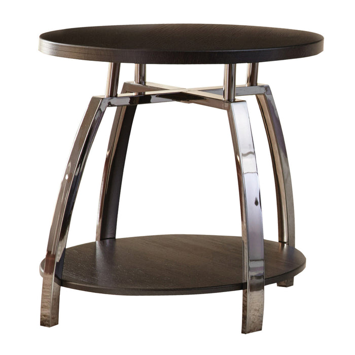 Steve Silver Furniture - COHAM END TABLE - Dark Brown Steel - Tables