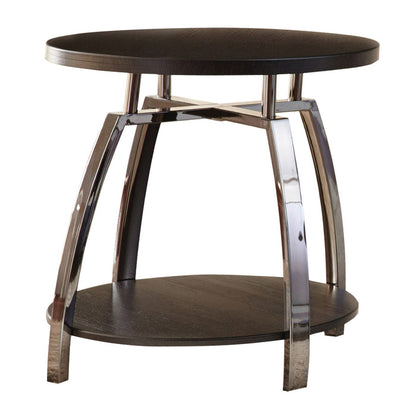 Steve Silver Furniture - COHAM END TABLE - Dark Brown Steel - Tables