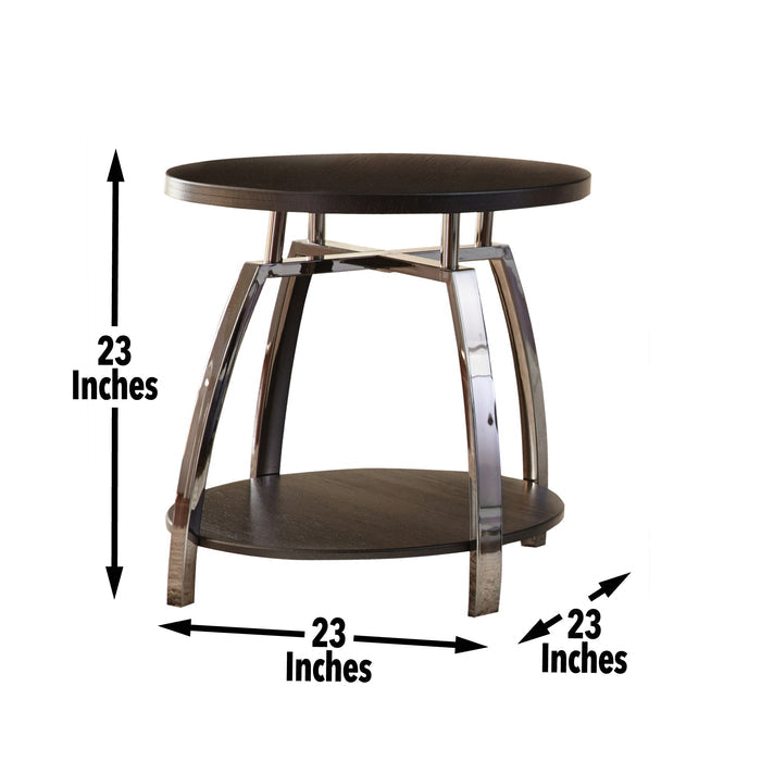 Steve Silver Furniture - COHAM END TABLE - Dark Brown Steel - Tables - Additional View 1